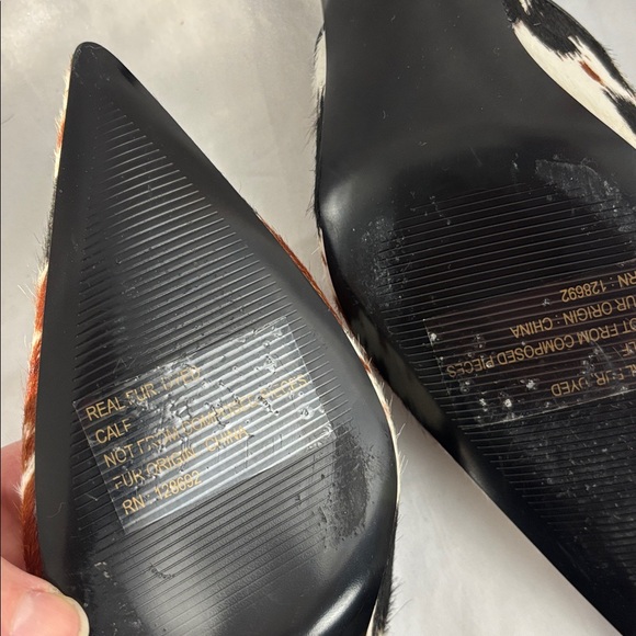 EUC Like new Steve Madden sz9 Amalie Cow Print Kitten Heel Mules… - Picture 5 of 6